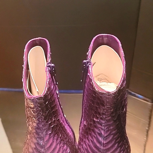Christian louboutin, so kate booty 120 watersnake,purple,fushia and blue  sz36.5 - Picture 14 of 16